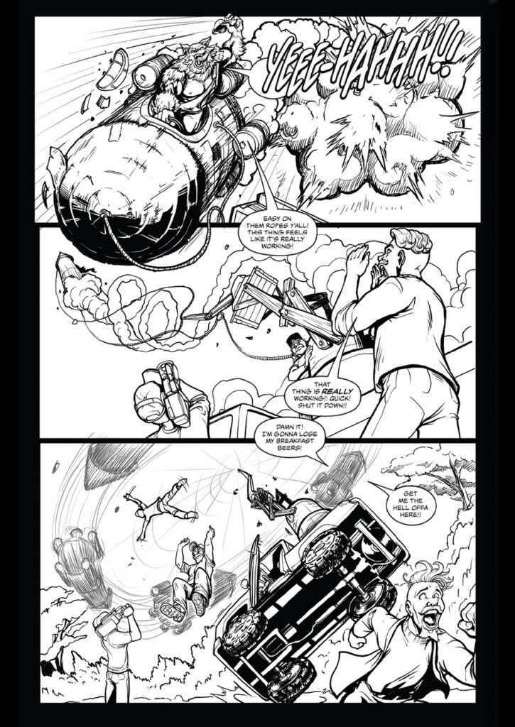 Bubba the Redneck Werewolf 30th Anniversary Comic Interior art.